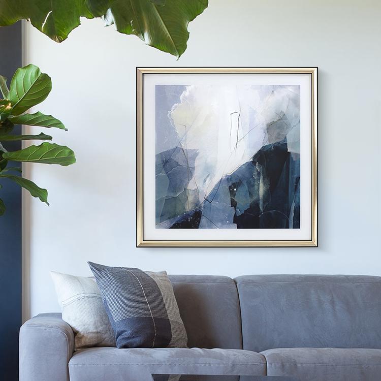 Blue Framed Wall Art Print 70*70cm