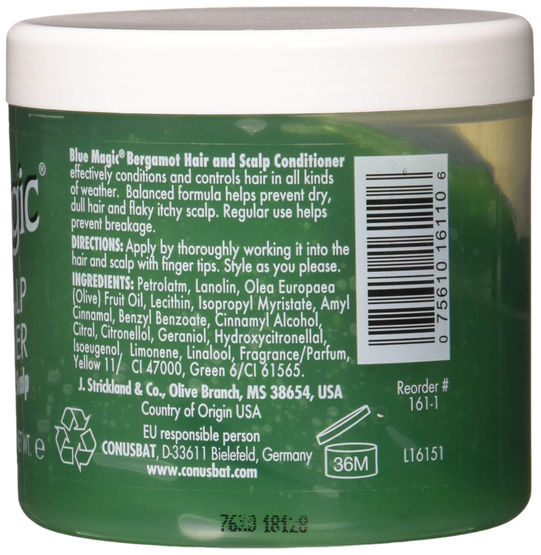 Blue Magic Bergamot Hair & Scalp Conditioner — 12 oz (340 g) Pack of 6