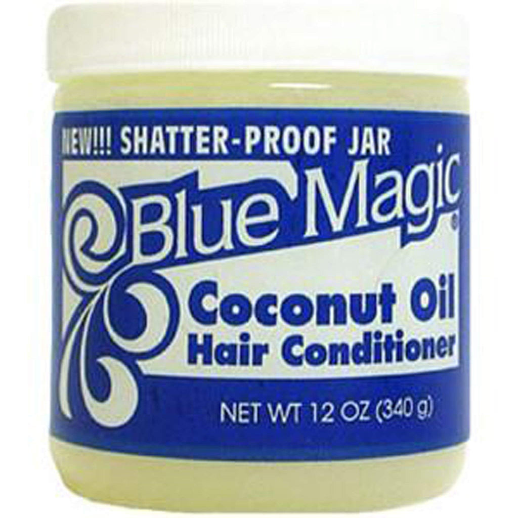 Blue Magic Coconut Hair Conditioner – Blue, 12 oz Jars, Pack of 6 (72 oz Total) | All-Natural Coconut Oil Moisturizer