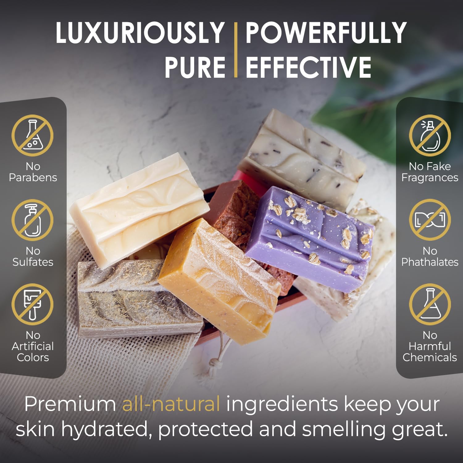 Blue Moon Elise Lemongrass Bar Soap – Organic, Handmade in USA, Moisturizing for Face & Body