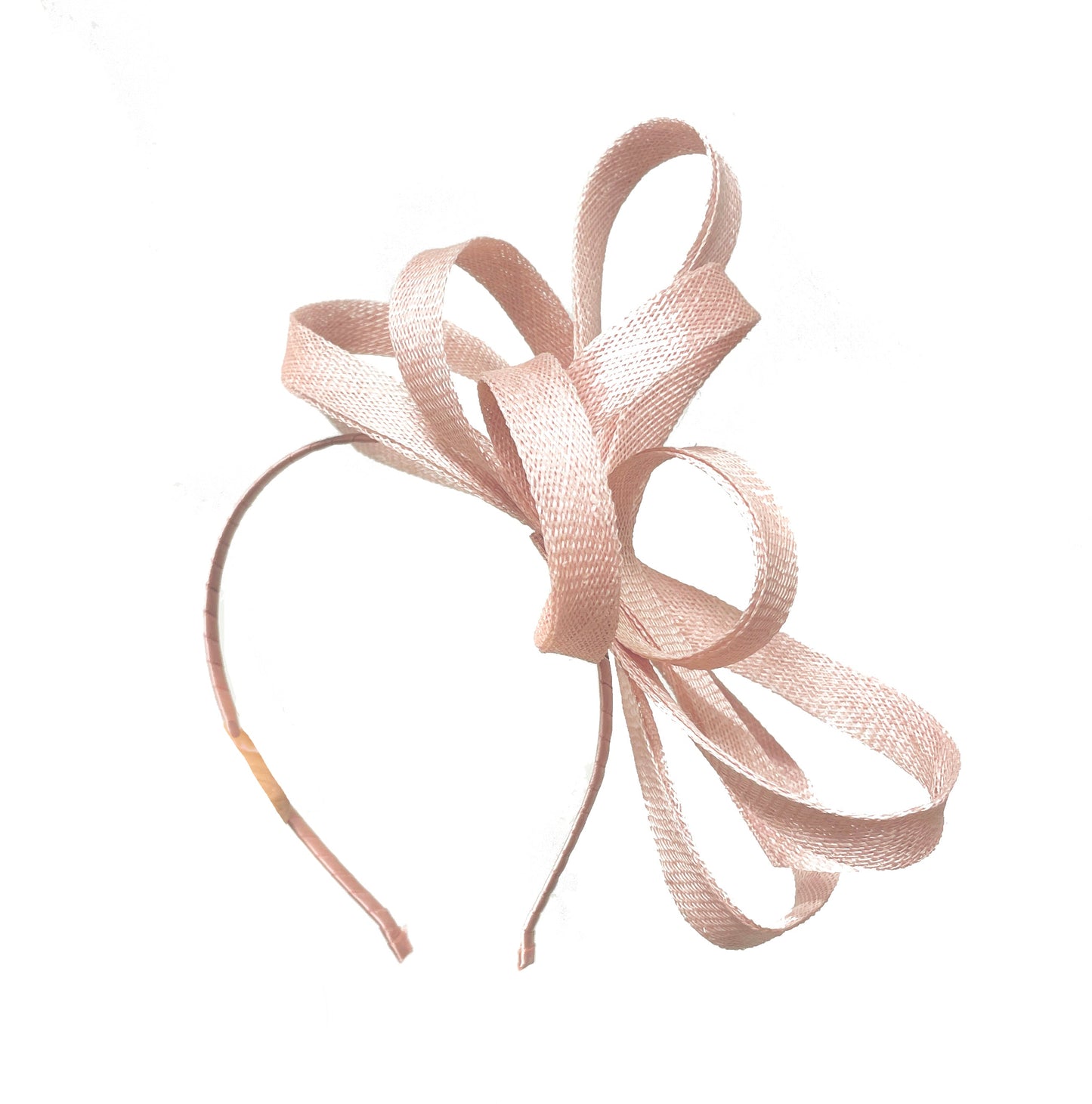 Sinamay Hoop Fascinator on Headband Vegan (no feathers)