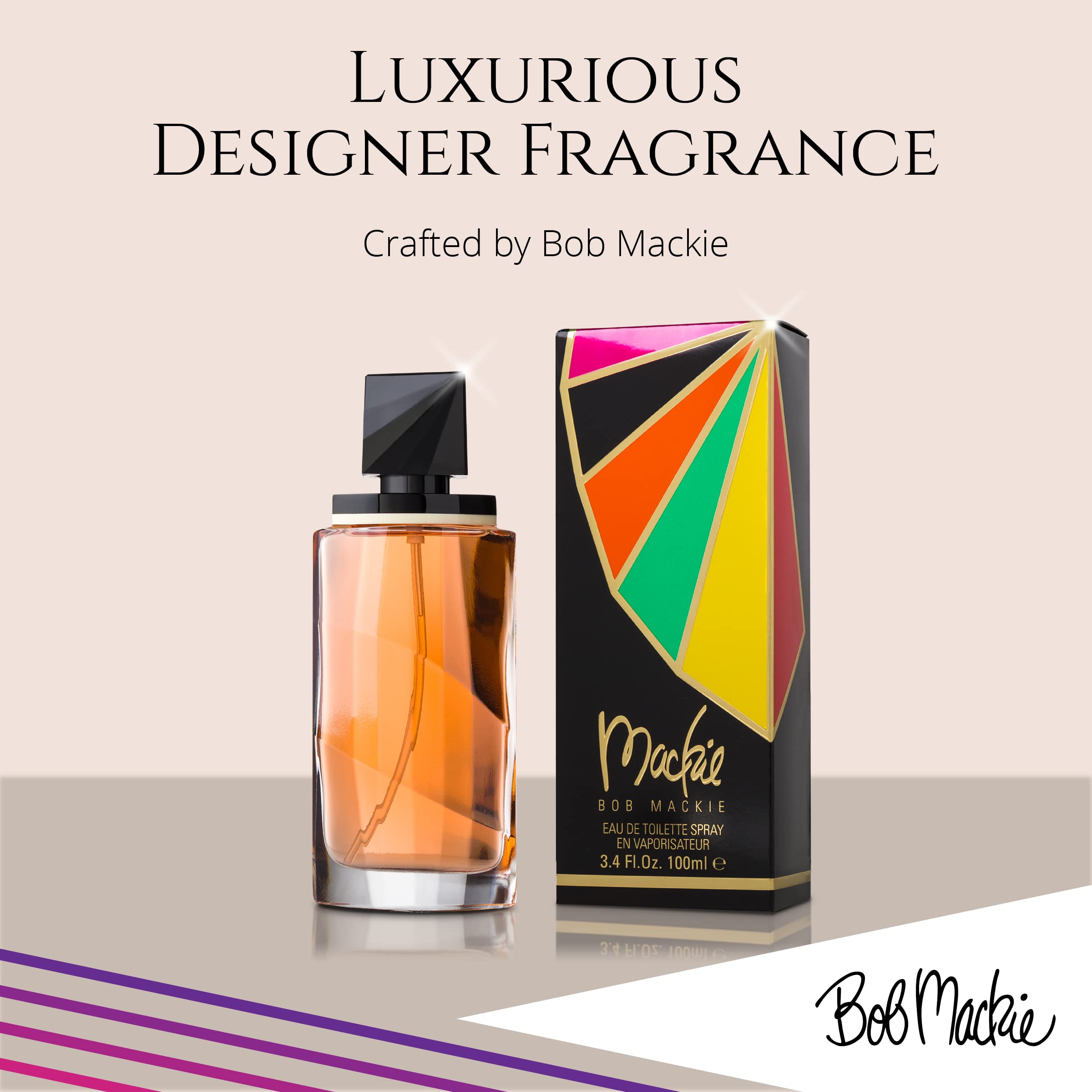 Bob Mackie Designer Feminine Fragrance | Eau de Toilette Spray 3.4 oz