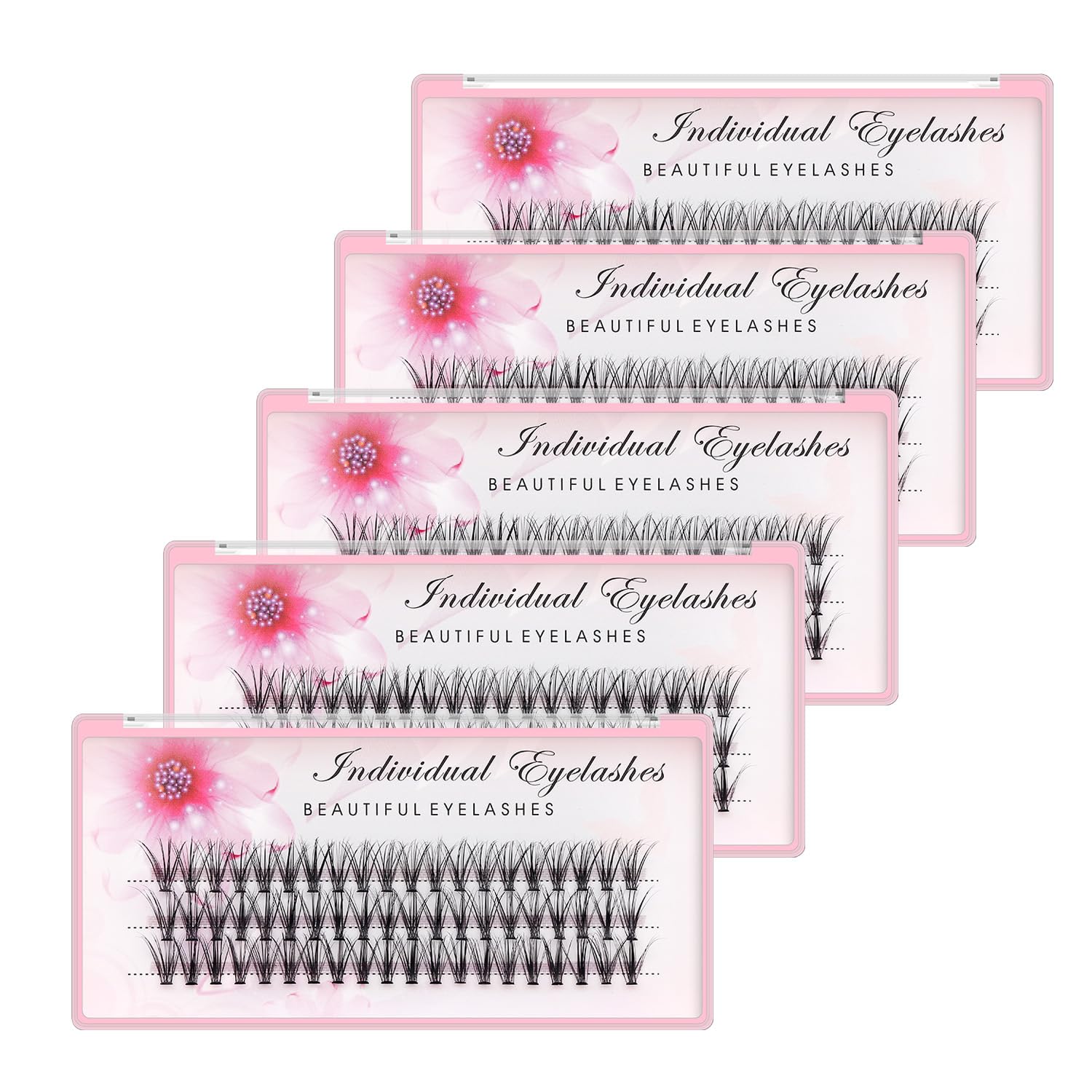 Bodermincer 20D False Eyelashes 0.07mm | Natural D Curl, 8–22mm | 5 Packs Bulk