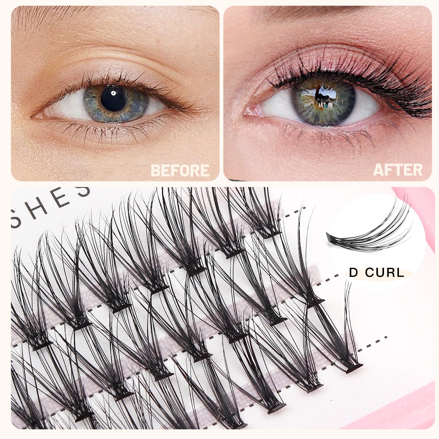 Bodermincer 20D False Eyelashes 0.07mm | Natural D Curl, 8–22mm | 5 Packs Bulk