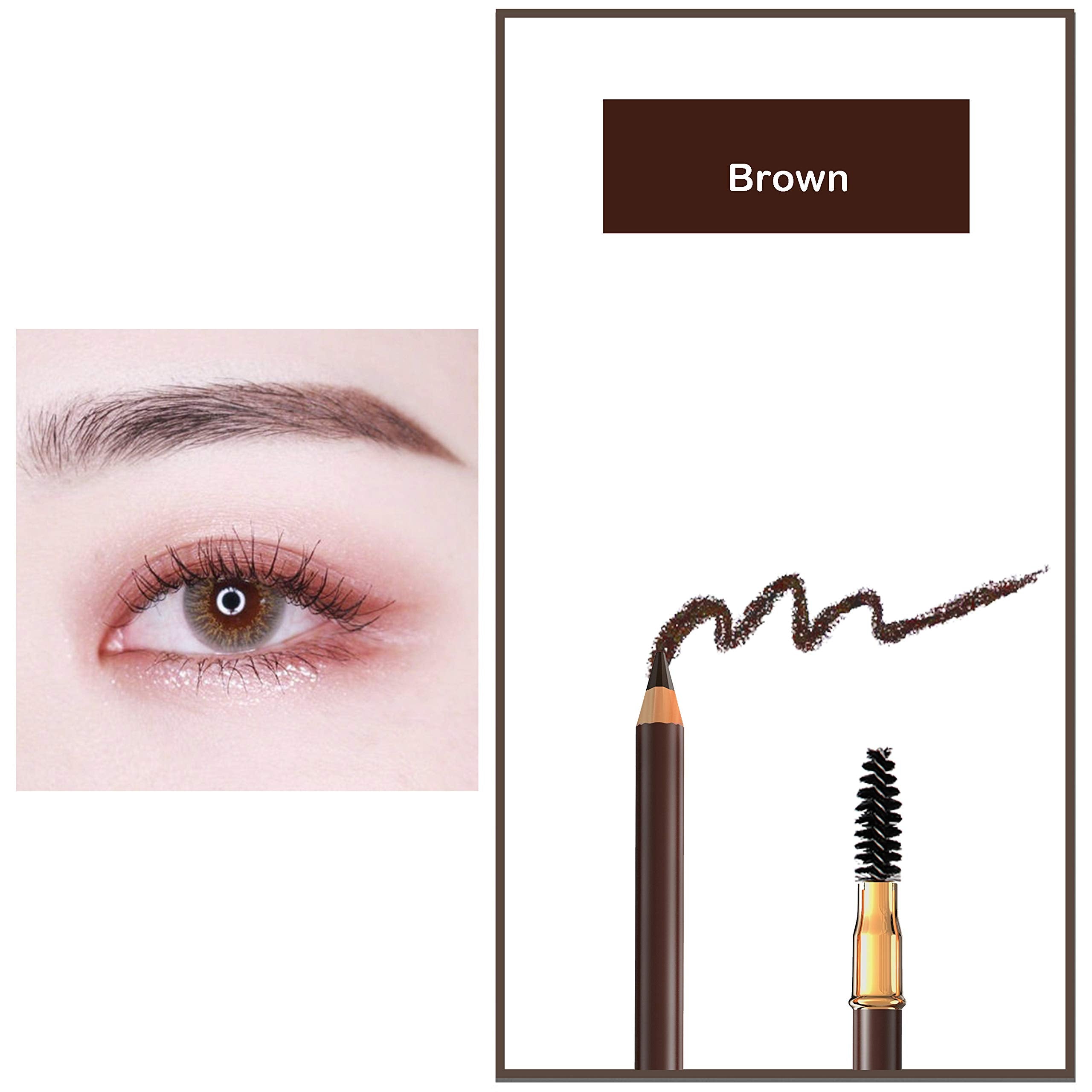 Bodermincer Eyebrow Pencil – Long-Lasting Waterproof Automatic Liner, 5 Colors (5pcs, 5# Brown)