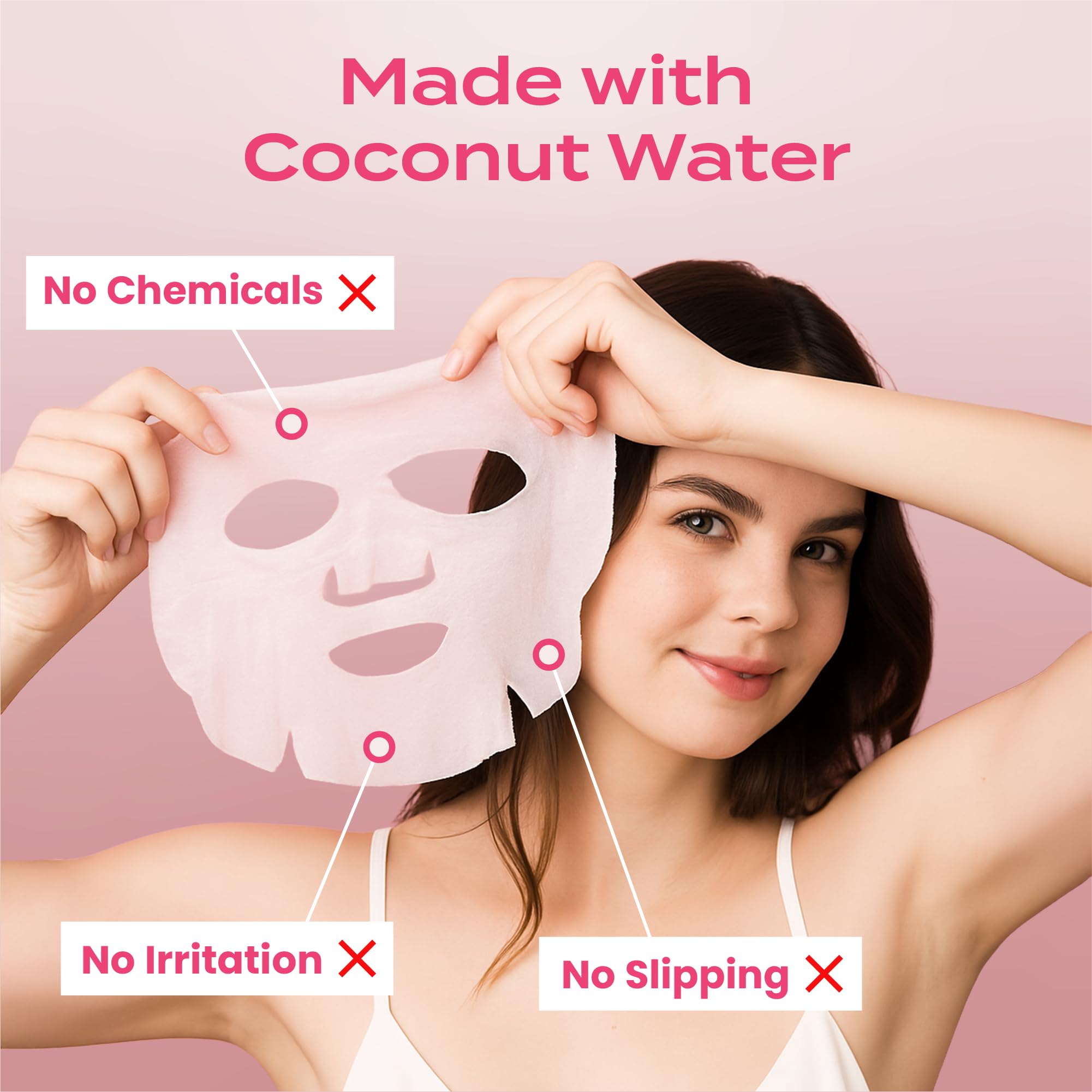 Body Restore Natural Collagen Face Mask 5 Pack – Hydration and Firming