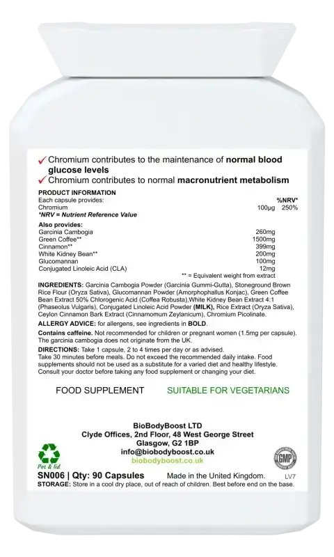 BodyLean Garcinia Cambogia Complex | Weight Loss Support UK
