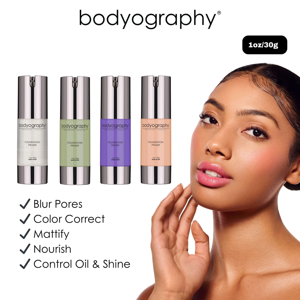 Bodyography Foundation Primer Neutral | Shine-Control Silky Base with Jojoba, Vitamin E, Grapeseed Oil
