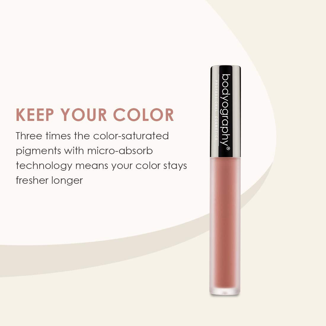Bodyography Lip Lava Matte Liquid Lipstick Exposed – Light Coral Nude Matte