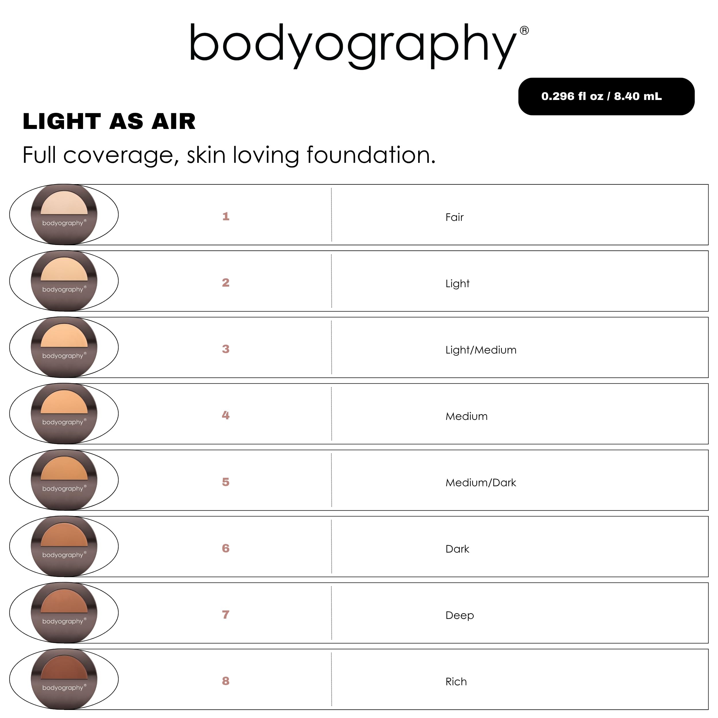 Bodyography Silk Cream Foundation #01 Fair – Weightless, Buildable Coverage & Hydration