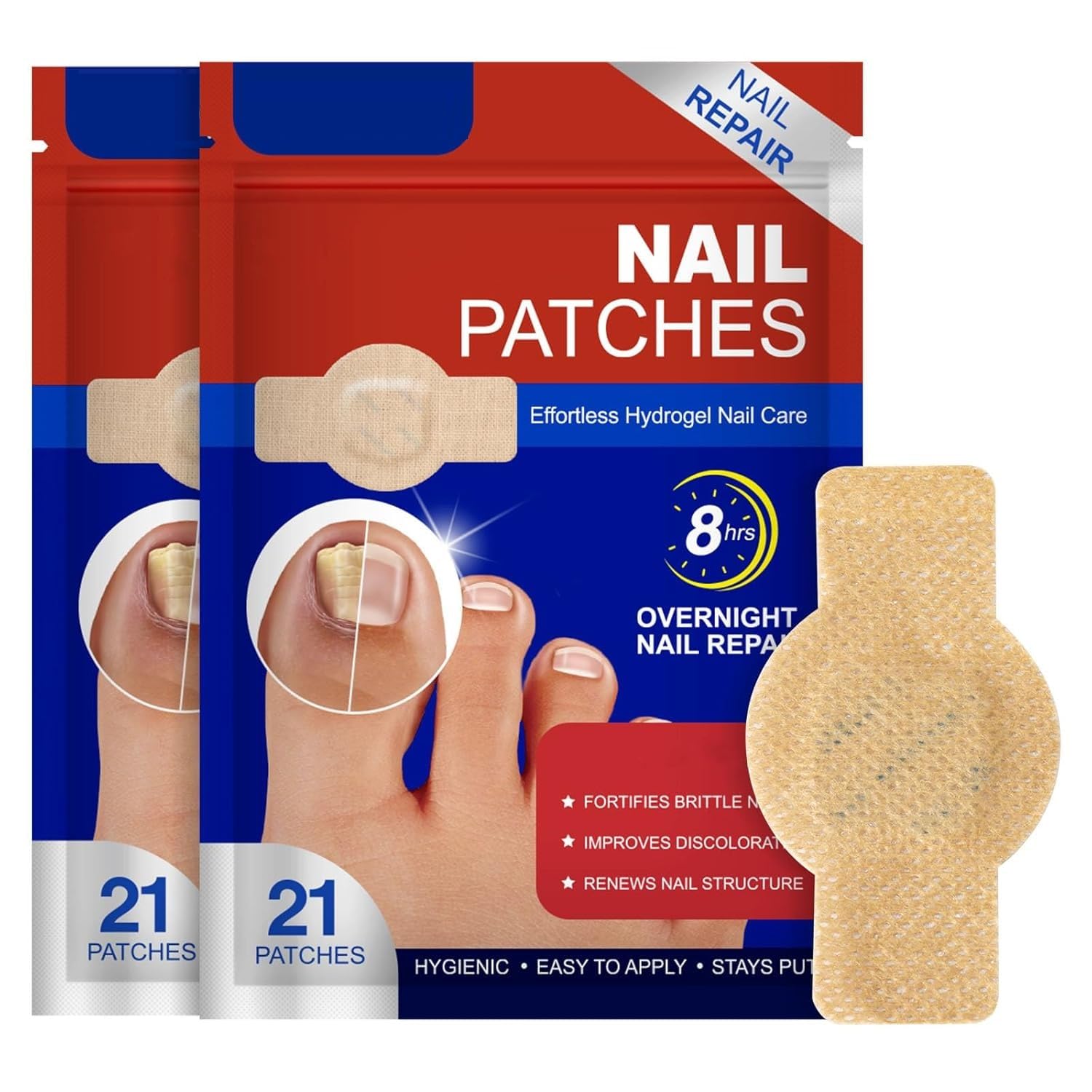 BOELIKAYS Fungal Nail Patches - Extra Strength Toenail Treatment (2pcs, Odorless)