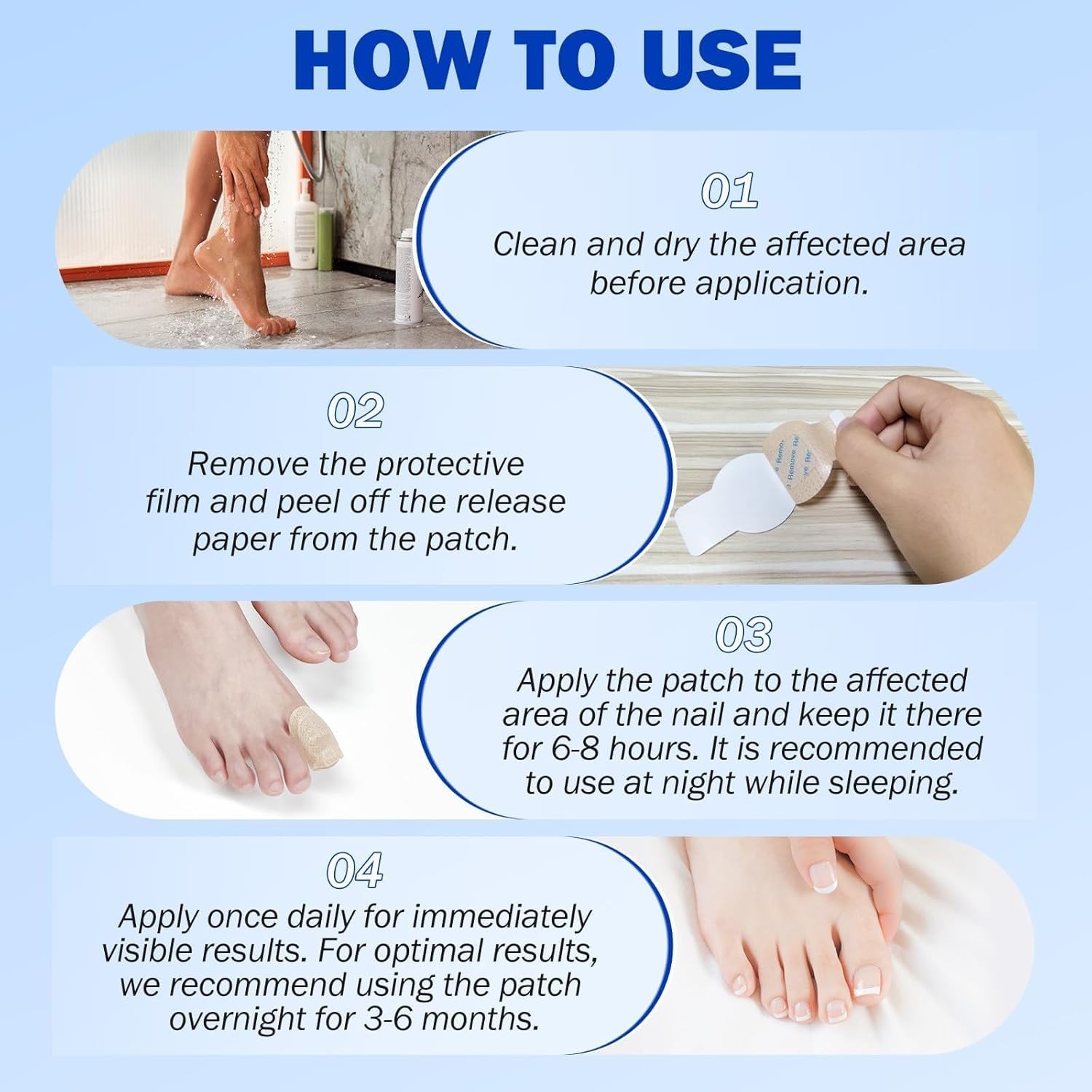 BOELIKAYS Fungal Nail Patches - Extra Strength Toenail Treatment