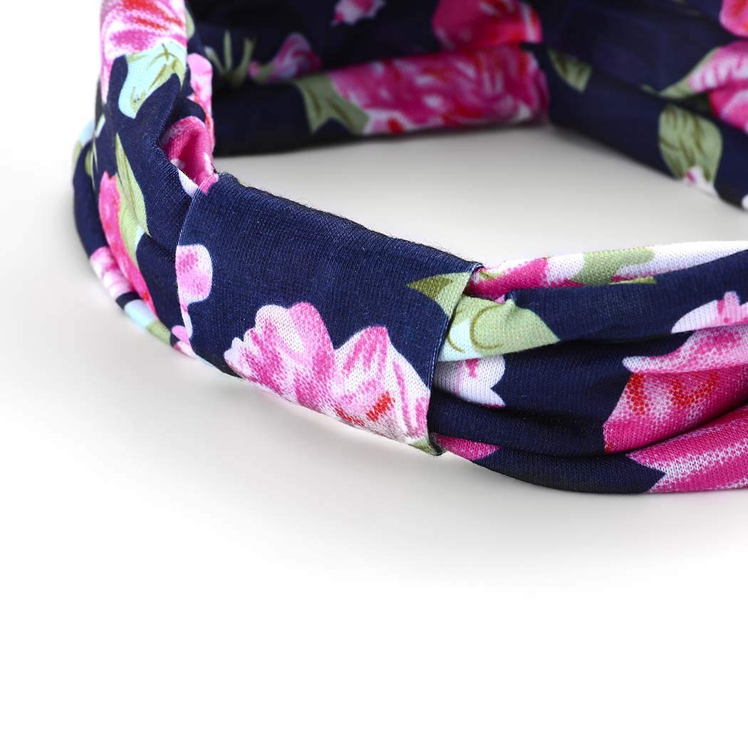 Bohend Boho Button Headbands with Mask Buttons – 3 Pack, Stretchy Cotton