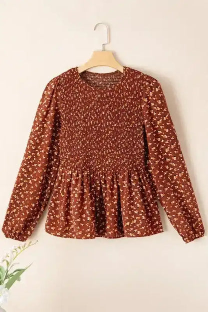 Boho Floral Peplum Blouse Women UK | Feminine Style