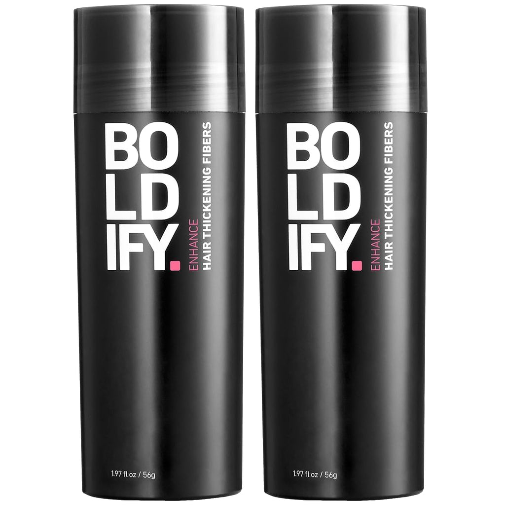 Boldify Hair Fibers (2 x 56g) – Instantly Fuller Hair, 14 Shades (Medium Brown)