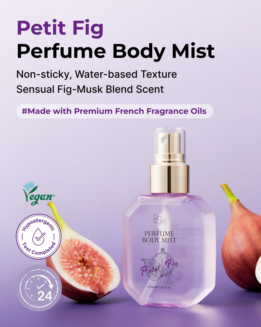 BOM Petit Fig Body Mist – Fig Scent, Hydration with Hyaluronic Acid, Niacinamide & Vitamin C