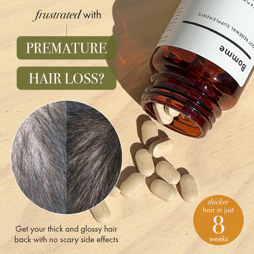 Bomme BLH-308 Hair Growth Supplement – Persimmon Leaf, Green Tea & Sophora | Plant-Based, Drug-Free Hair Support
