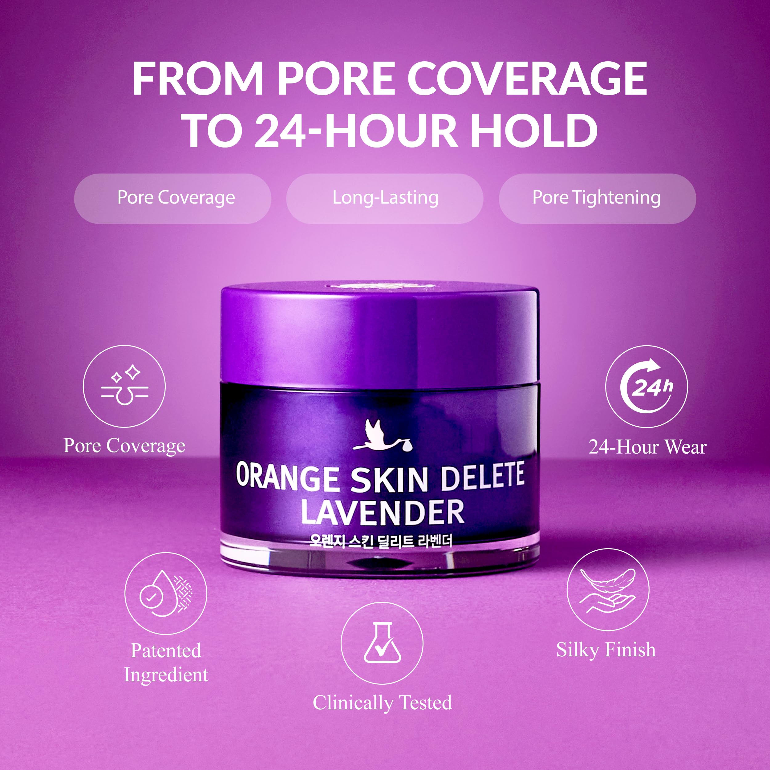 Bonamedusa Orange Skin Delete Lavender Pore Primer 30g – Pore Coverage & Skin Care