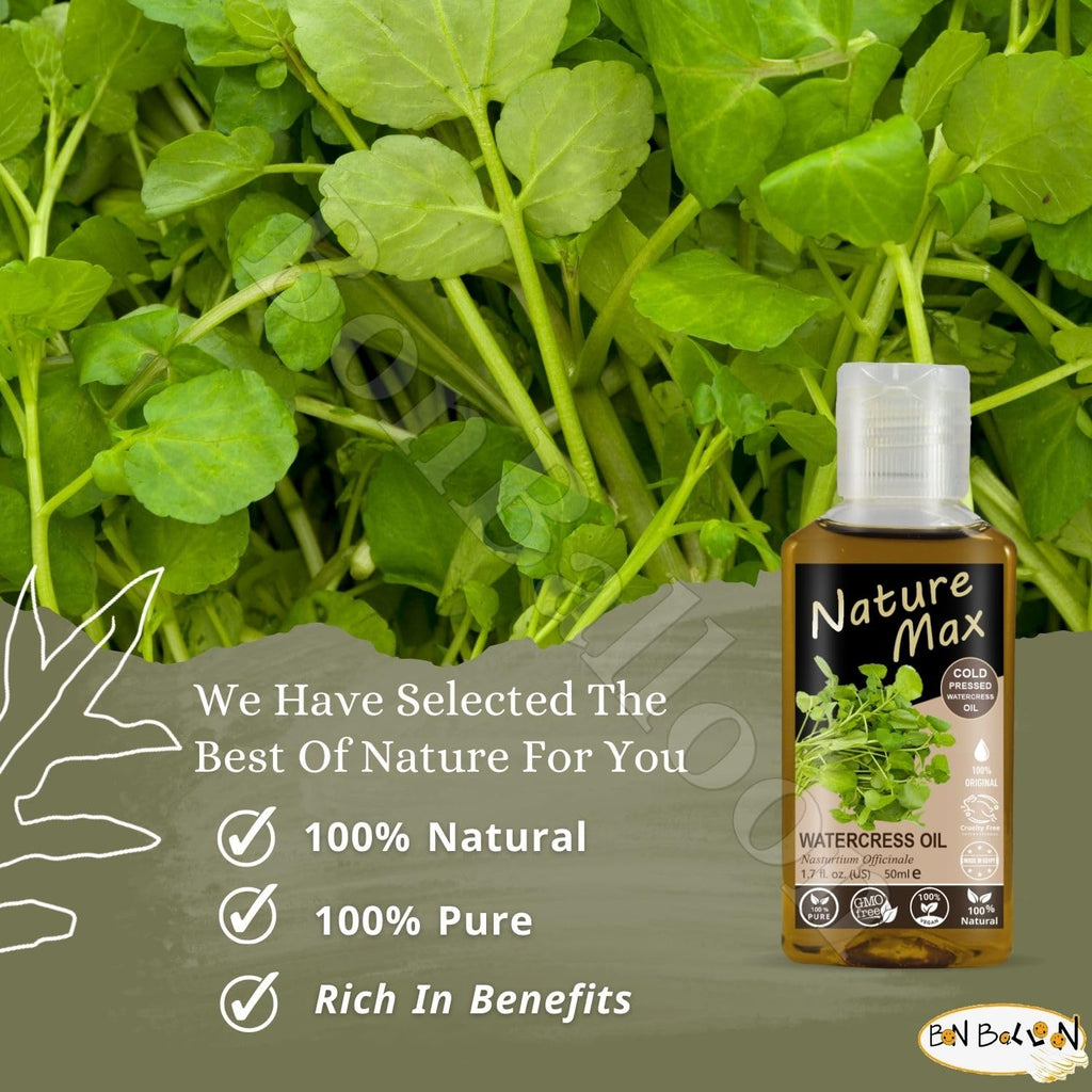 Bonballoon Fenugreek Oil & Watercress Oil Duo — Cold-Pressed, Undiluted (500 ml + 50 ml)