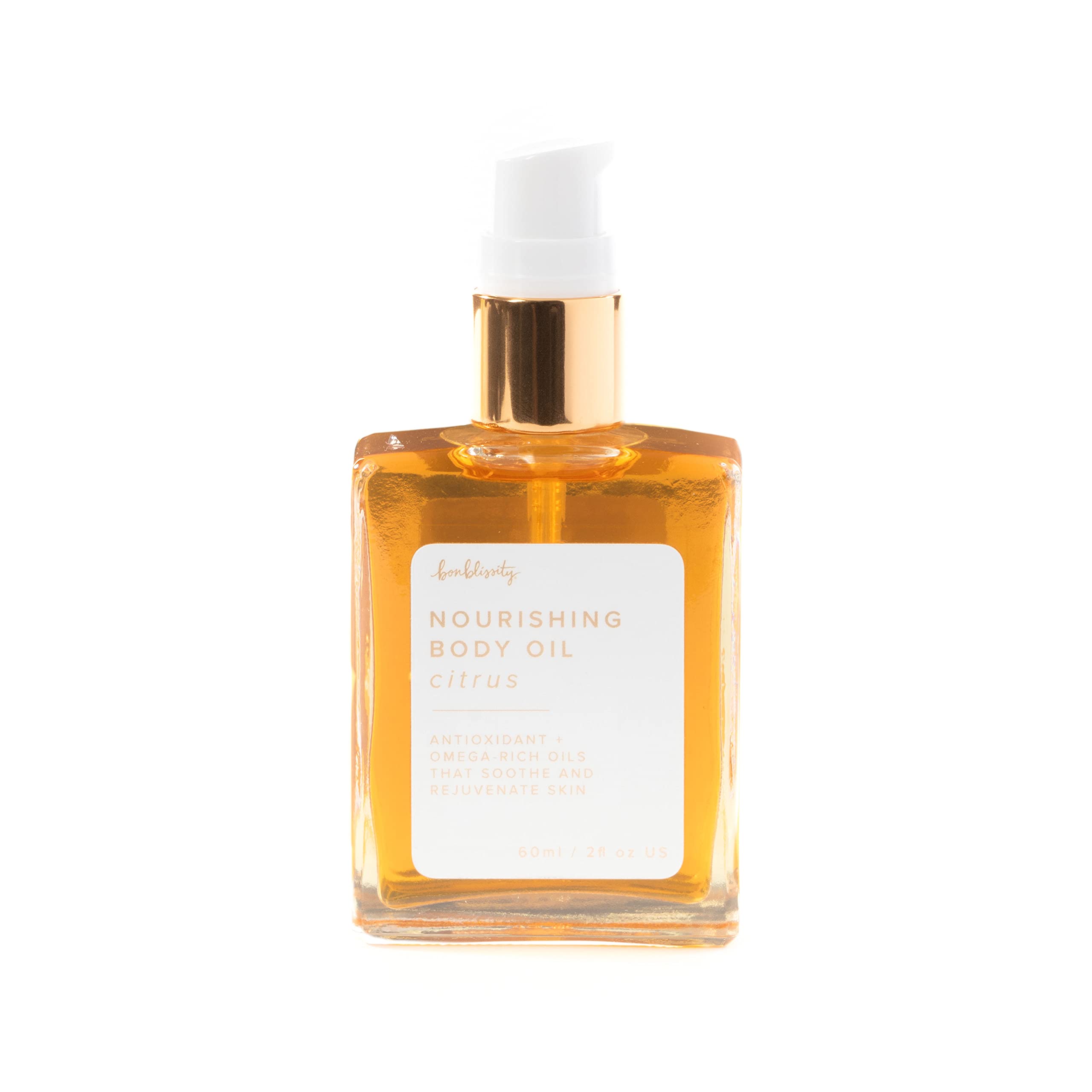 Bonblissity Nourishing Body Oils – Citrus Scented 2oz Travel Size, Non-Greasy Hydration for Dry Skin
