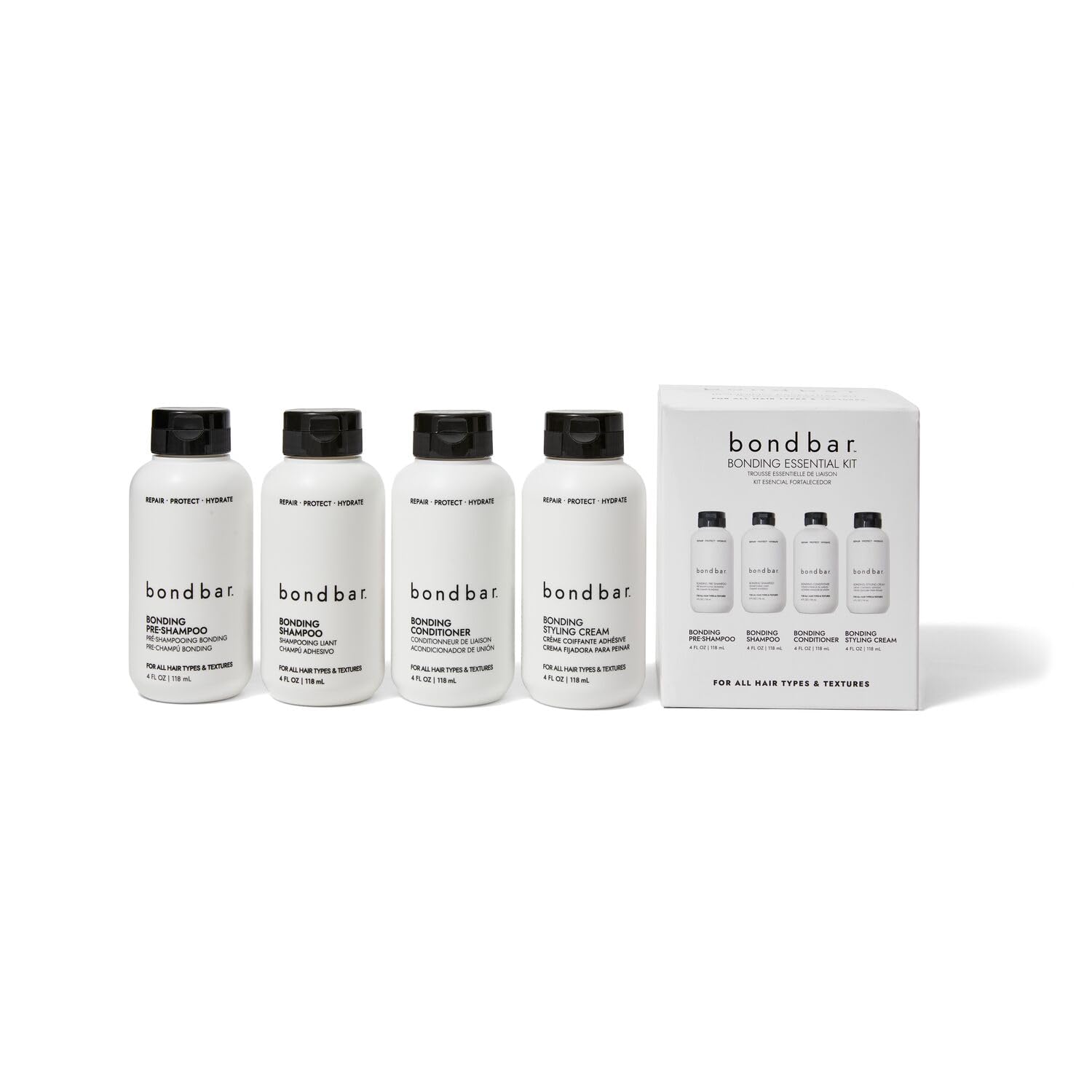 Bondbar Bonding Essential Kit – Repair, Hydrate & Protect Hair (4 x 4 oz)