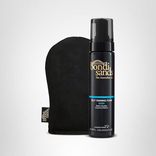 Bondi Sands Dark Self Tanning Foam + Application Mitt | Flawless, Lightweight Sunless Tanner