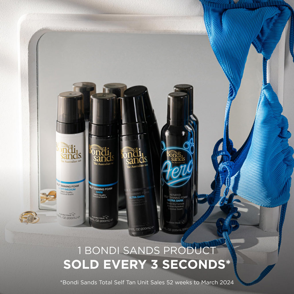 Bondi Sands Dark Self Tanning Foam + Application Mitt | Flawless, Lightweight Sunless Tanner