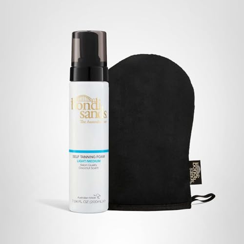 Bondi Sands Light/Medium Self Tanning Foam + Reusable Application Mitt — Flawless, Streak-Free Bronze