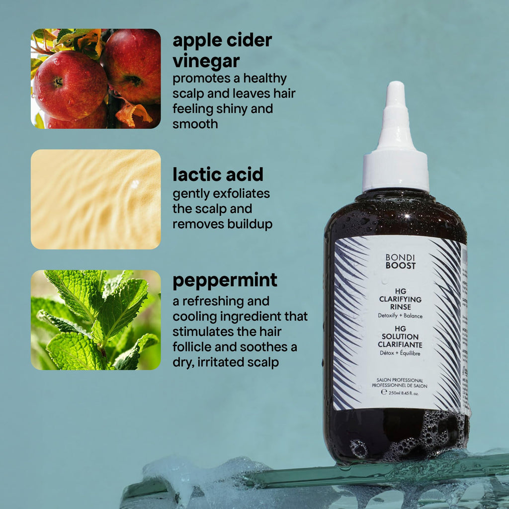 BondiBoost HG Clarifying Hair Rinse – Aloe-Based Detox for Scalp Balance