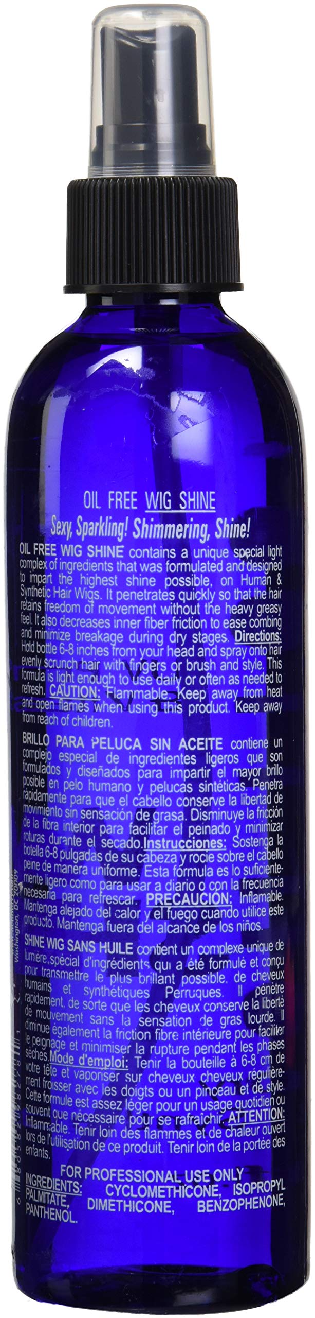Bonfi Natural Oil-Free Wig Shine Spray, 8 oz — UV Protection & Vitamin E