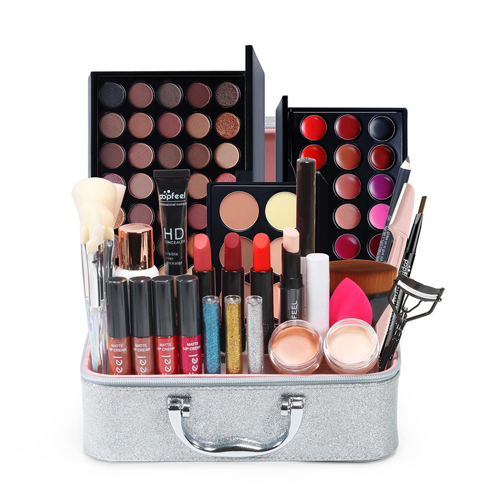 BONNIE CHOICE All-in-One Makeup Kit – Complete Bundle with Eyeshadow Palette, Brushes, Lipstick & More