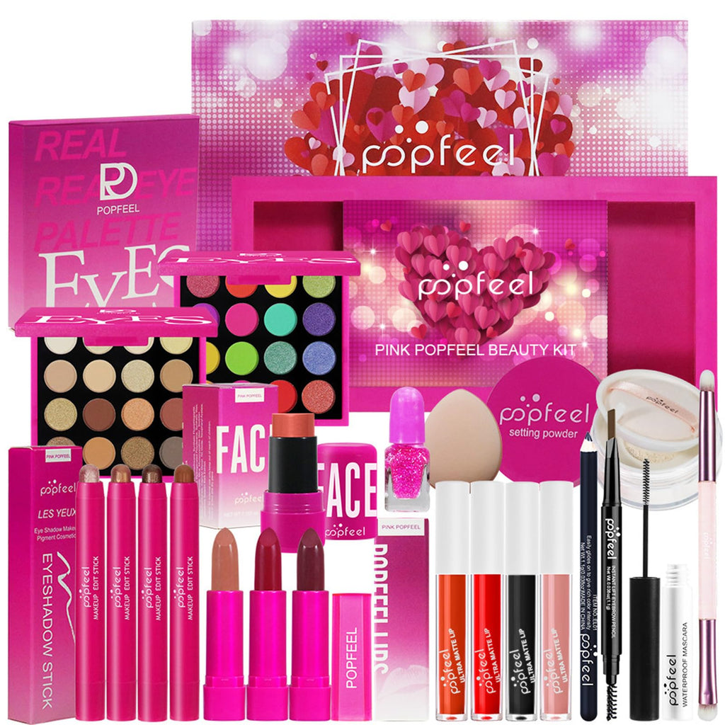 BONNIE CHOICE Hot Pink All-in-One Makeup Kit – Complete Gift Set for Women