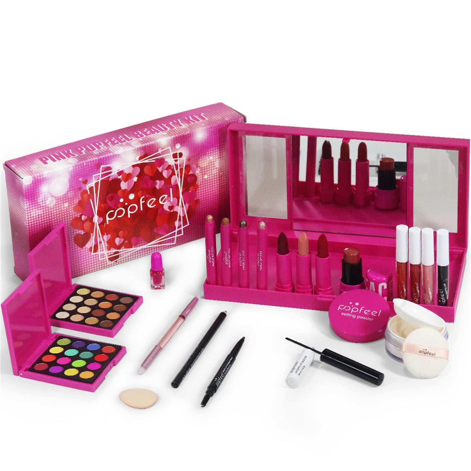 BONNIE CHOICE Hot Pink All-in-One Makeup Kit – Complete Gift Set for Women