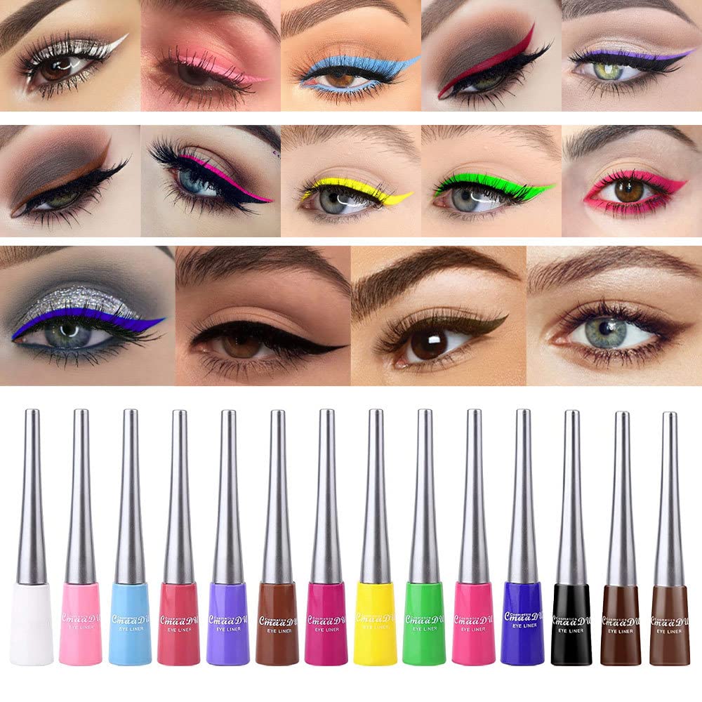BONNIE CHOICE 14 Colors Liquid Eyeliner – Waterproof Matte Fluorescent Eyeliners for Eyes, Face & Body (Cosplay & Gifts)