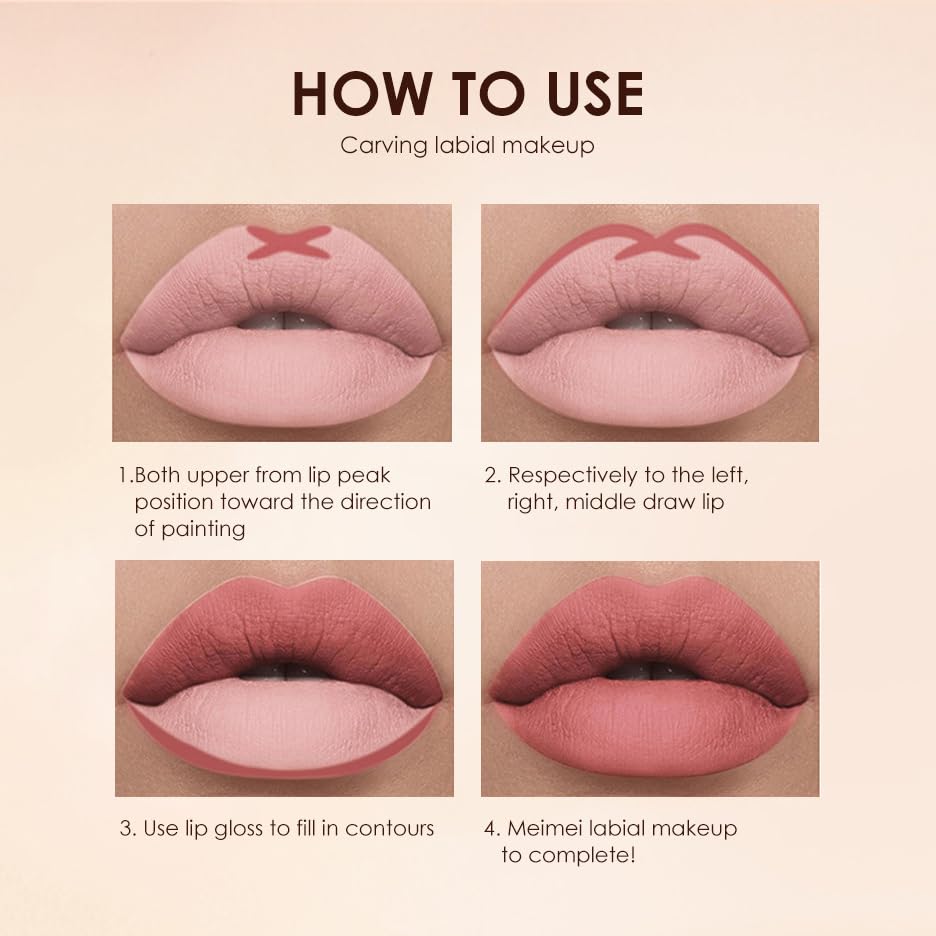BONNIE CHOICE 12-Piece Matte Lipstick & Lip Liners Set – Waterproof & Long-Lasting