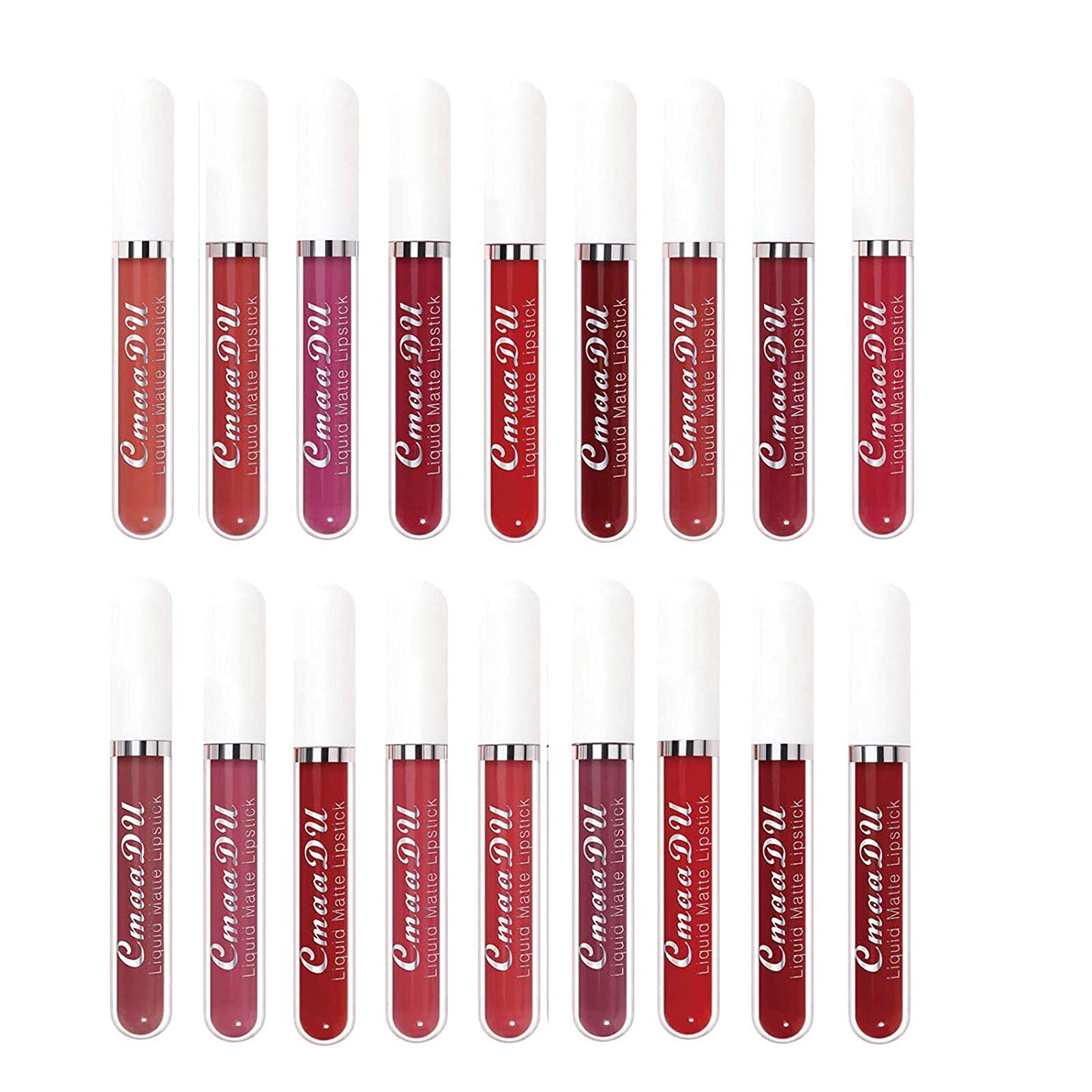 BONNIE CHOICE 18-Pcs Matte Liquid Lipstick Set – Waterproof, Long-Wearing, 18 Rich Shades