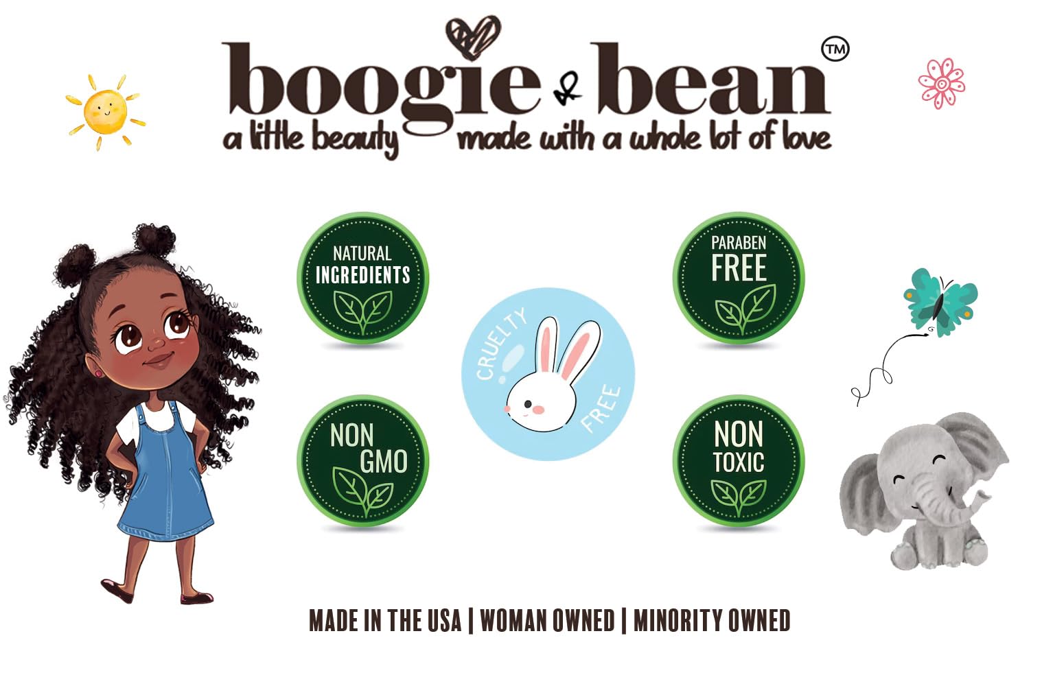 Boogie and Bean Kids Hair Growth Oil – Rosemary, Non-GMO