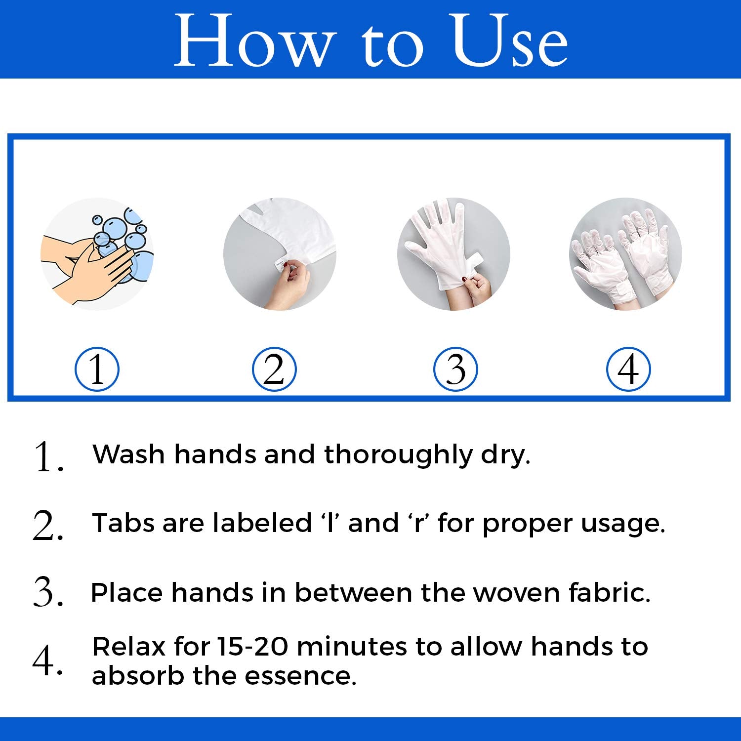 Borghese Deep Hydration Hand Sheet Masks (3 Pairs) – Hydration for Dry Hands