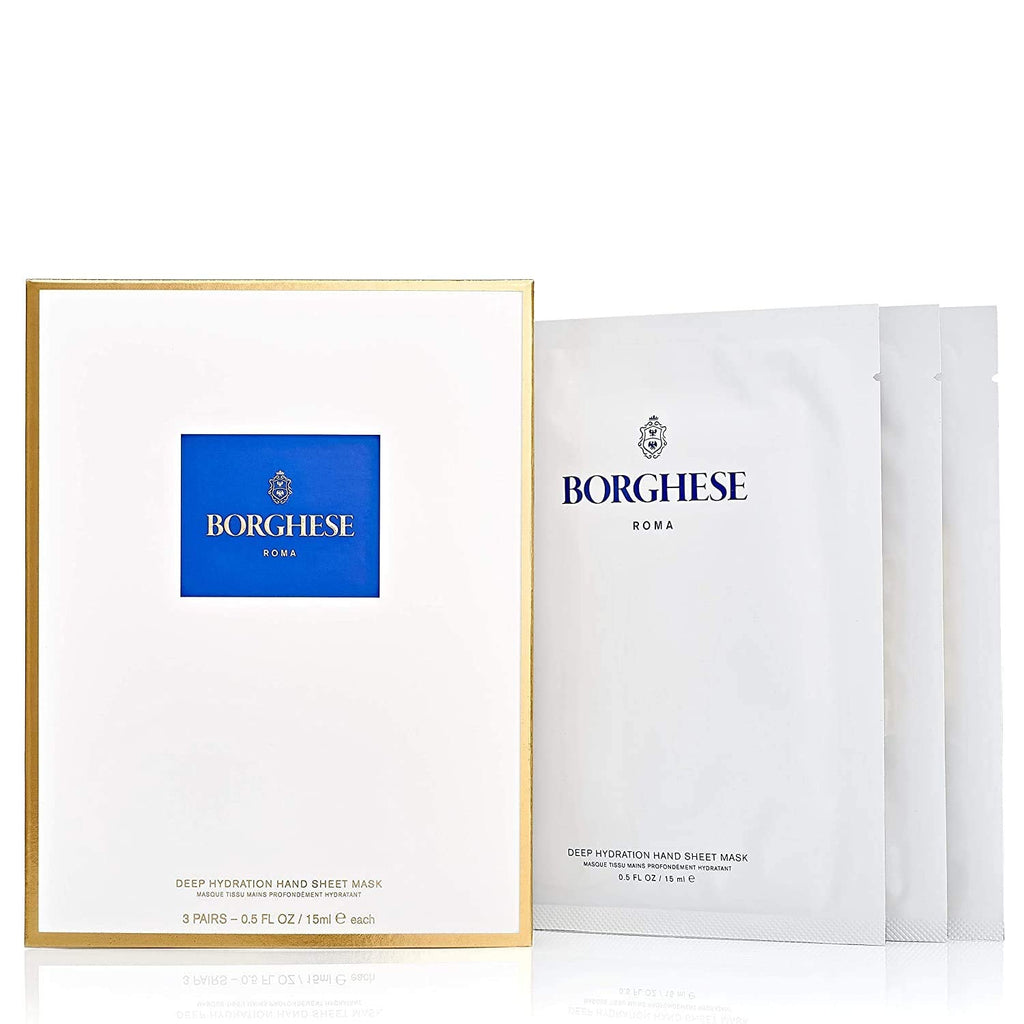 Borghese Deep Hydration Hand Sheet Masks (3 Pairs) – Hydration for Dry Hands