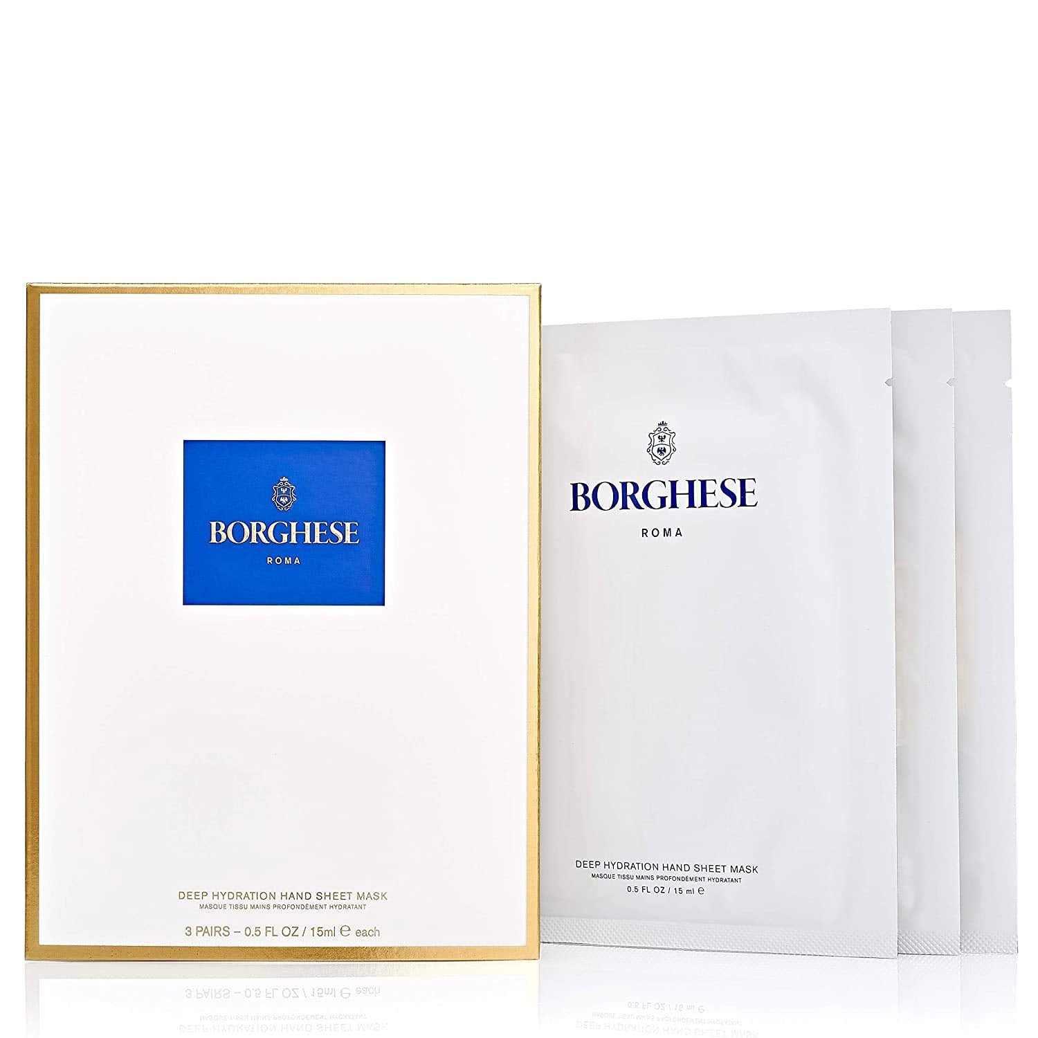 Borghese Deep Hydration Hand Sheet Masks (3 Pairs) – Hydration for Dry Hands
