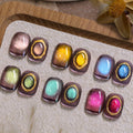 Born Pretty Cat Magnetic Eye Gel Nail Polish Set — 6 Glitter Colors, 7ml, HEMA & TPO Free