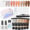 Born Pretty Extension Nail Gel Kit – 6 Colors, All-In-1 Set with UV Lamp, Base & Top Coat