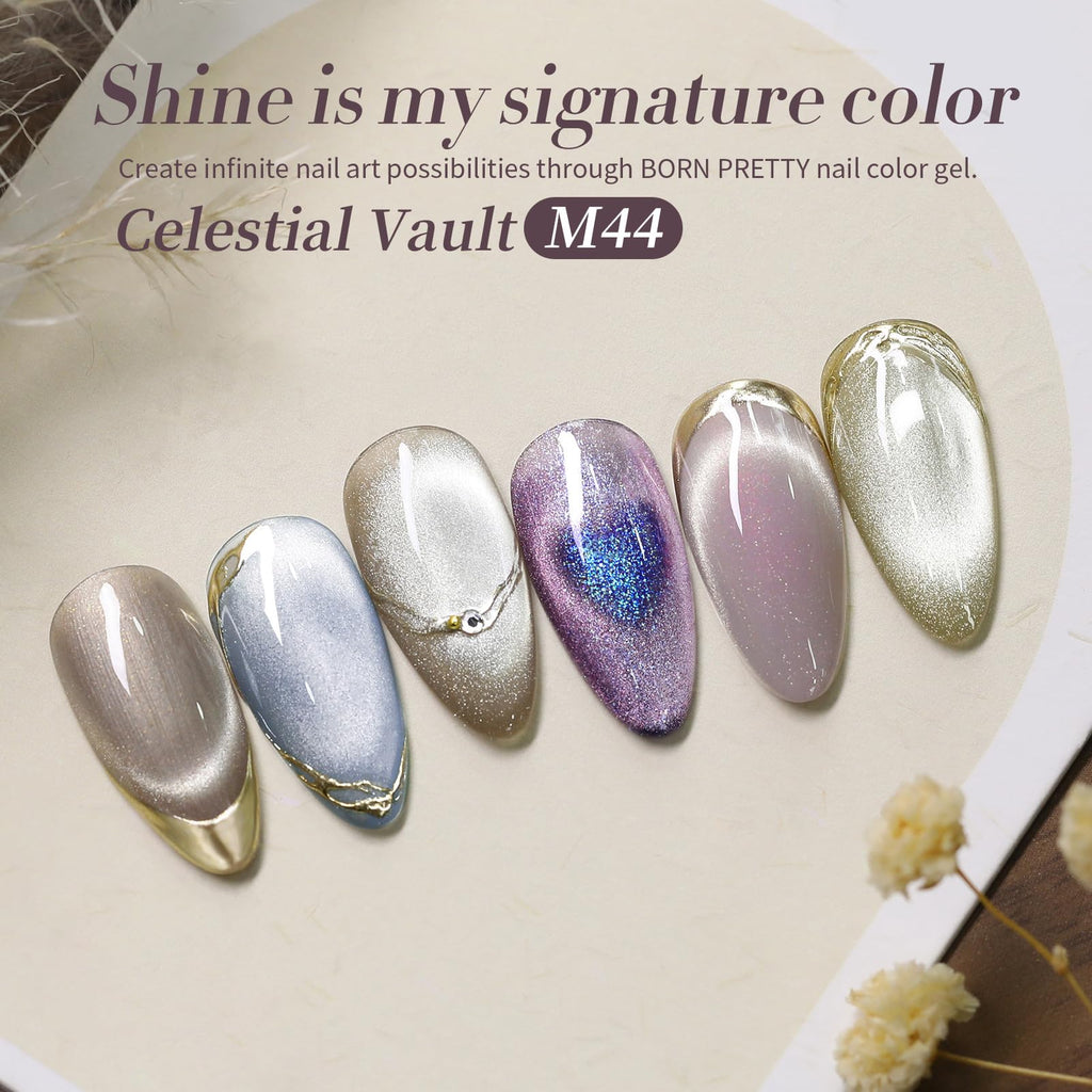 Born Pretty Cat Magnetic Gel Nail Polish Set – 6-Piece Jelly Gel Polish Kit