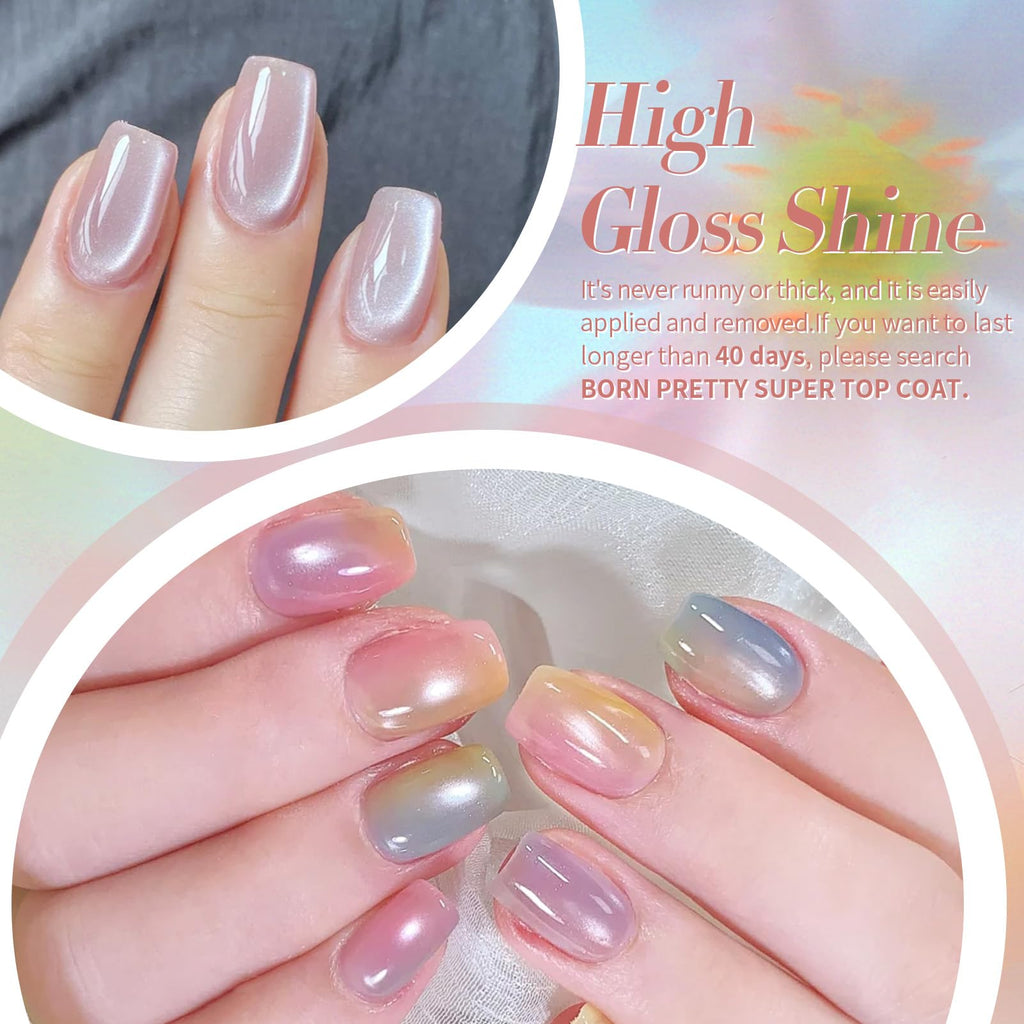 Born Pretty Magnetic Gel Nail Polish Kit – 6pc Water Light Jelly Cat Eye Set