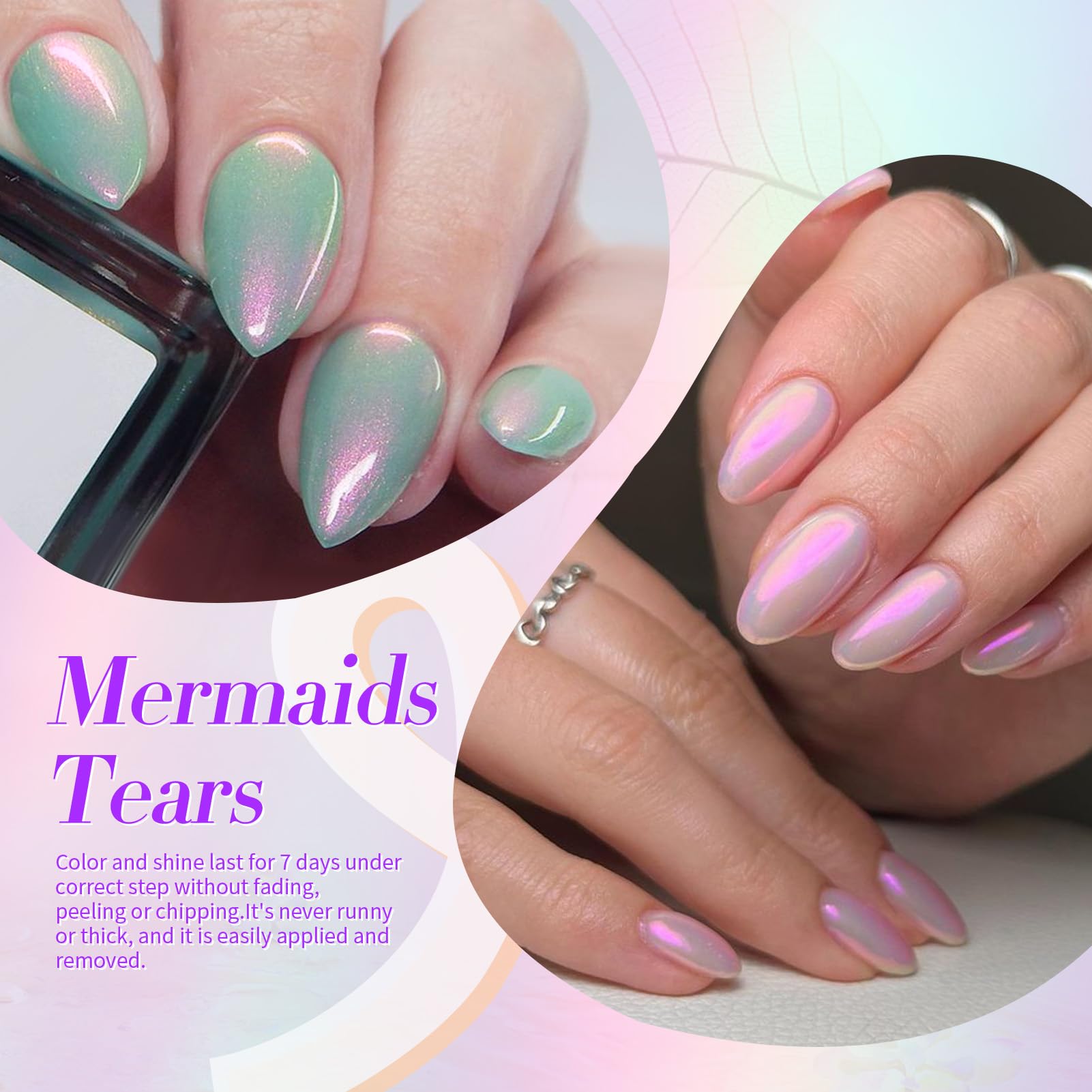 Born Pretty Pearl Nail Polish Set – 6 Shimmer Colors (Ombre) | Quick Dry