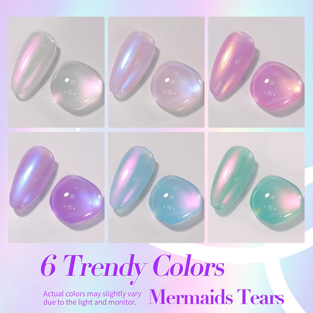 Born Pretty Pearl Nail Polish Set – 6 Shimmer Colors (Ombre) | Quick Dry