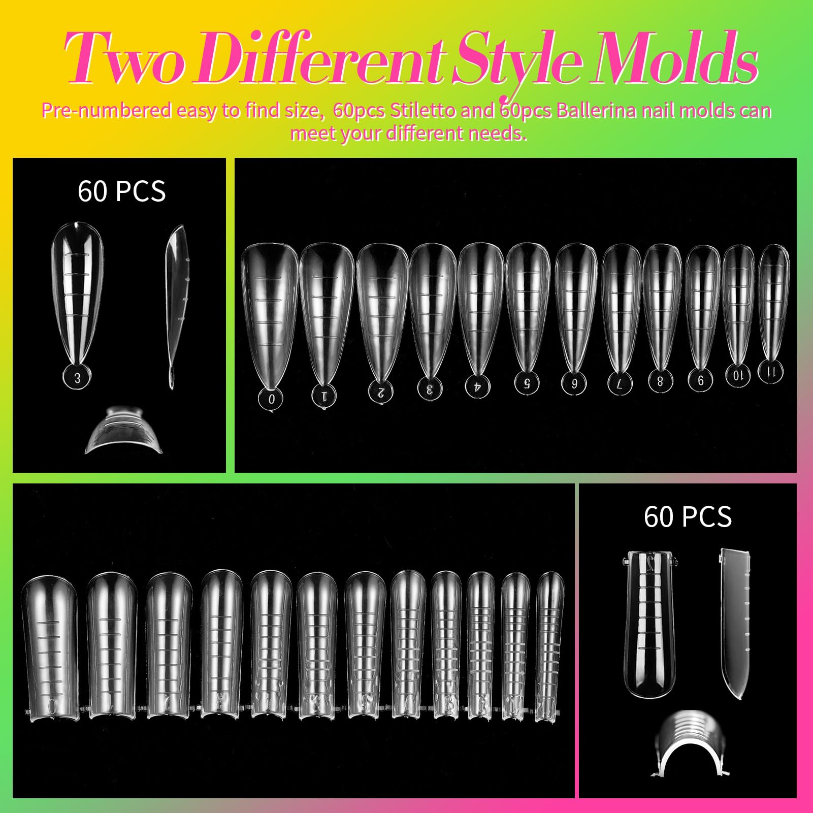 Born Pretty Neon Extension Nail Gel Kit – 6 Colors, All-In-One Set with Nail Lamp