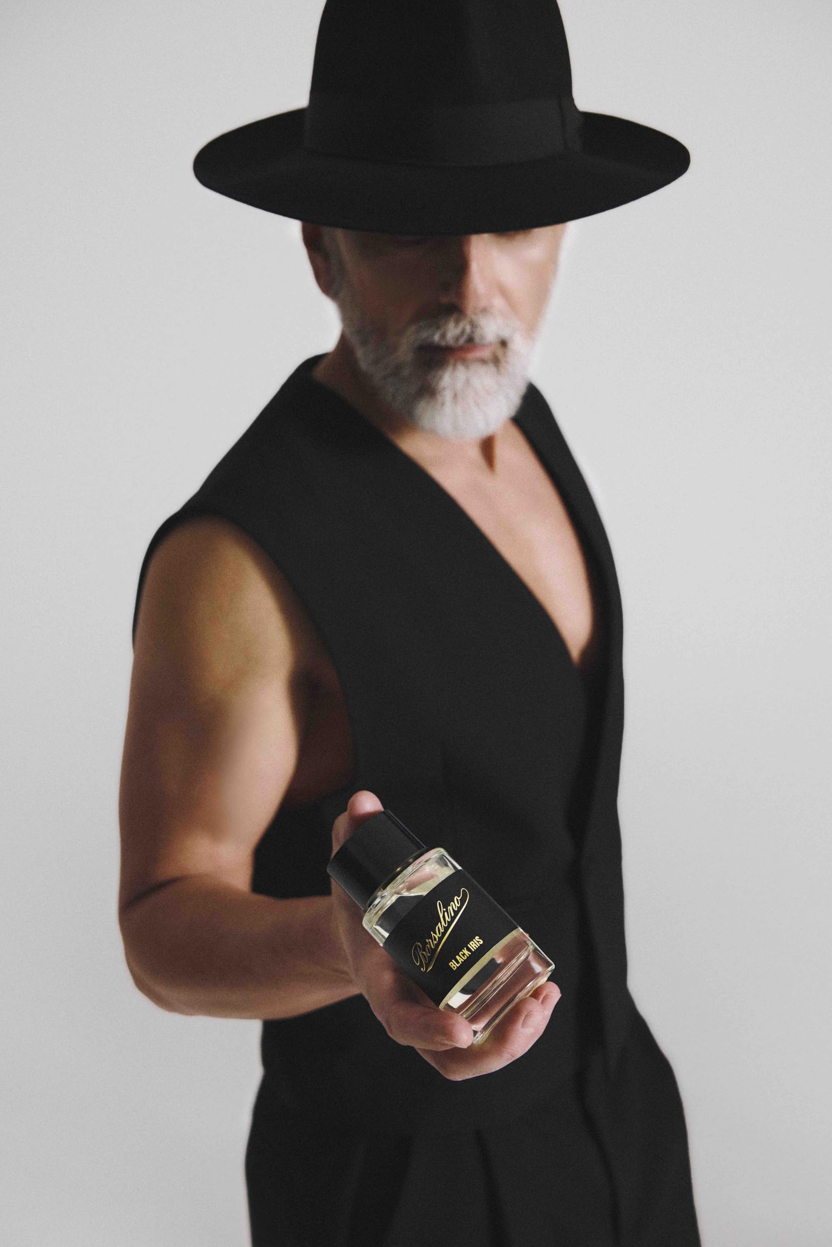Borsalino Black Iris Eau de Parfum for Men | Long-Lasting Fresh Woody Amber Cologne