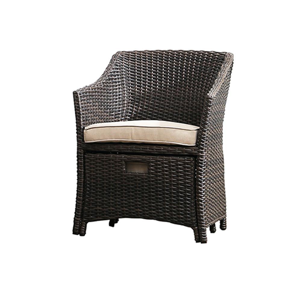 Bosco Rattan Garden Armchair And Ottoman, Indoor/ Outdoor Furniture