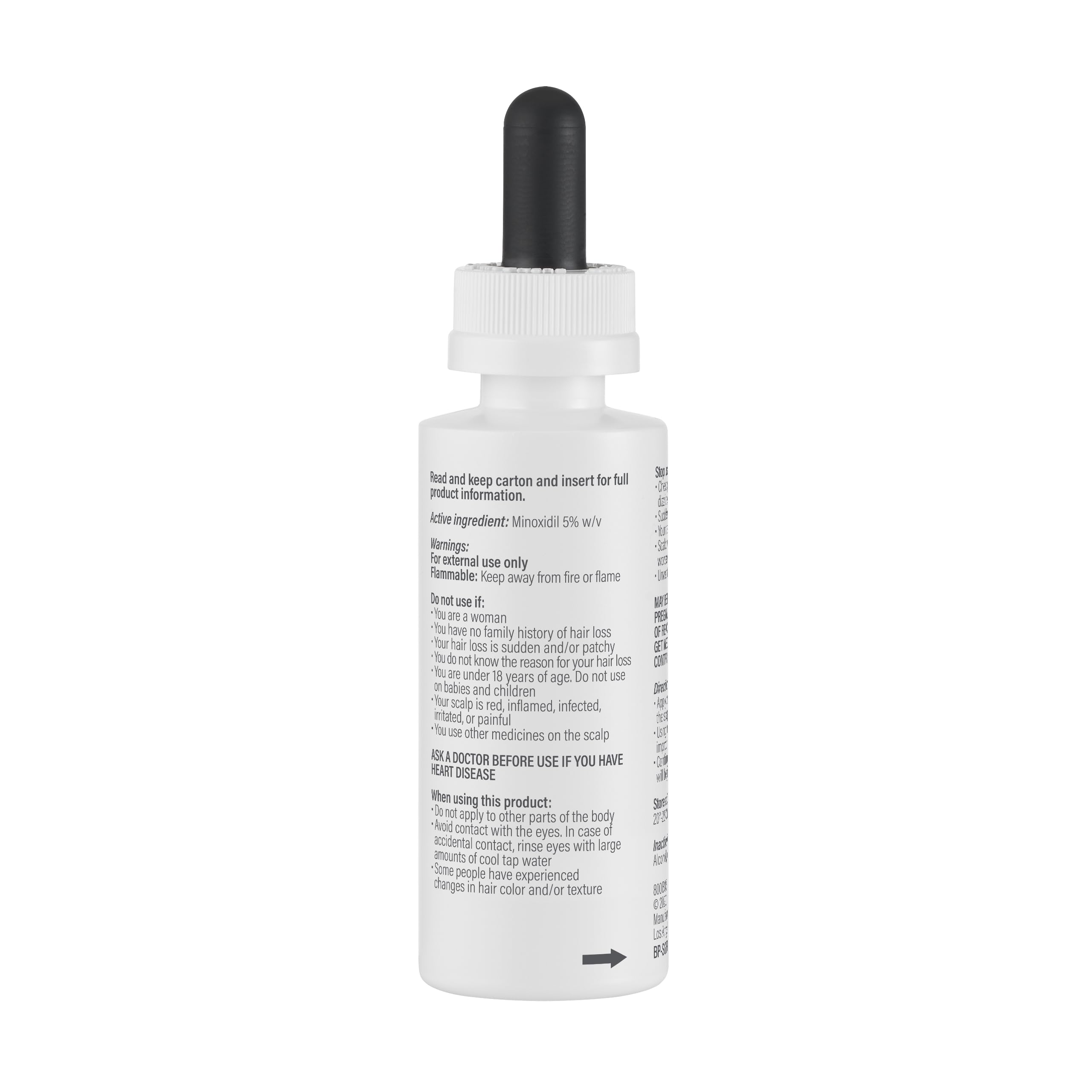 BosleyMD Professional Strength 5% Minoxidil Hair Re-growth Treatment for Men – 2 Fl Oz Pack of 2